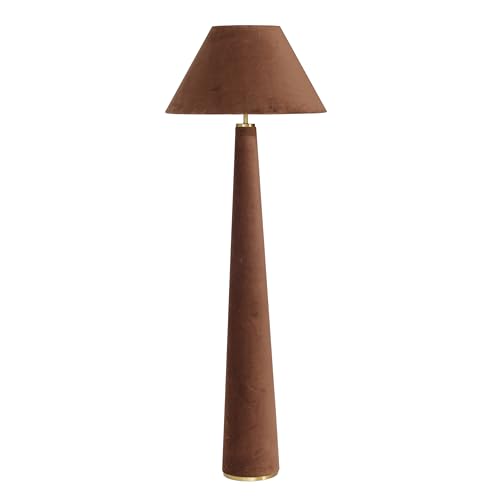 First of a Kind Floor Lamp in Chocolate Brown Velvet