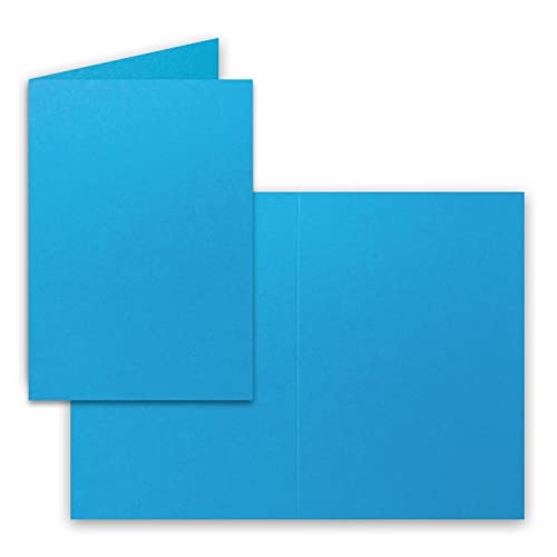 Folding Cards A6 - C6 Gummed Edges Without Box 20 Karten-Sets Azure Blue, 52 Azure Blue, 20 card sets - Image 2