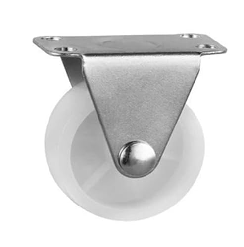 4 Pieces/lot Light White PP casters 1/1.25/1.5 inch M8 Screw Swivel Caster with Brake Pulley Stand(Directional,1 Inch)