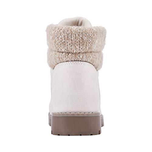 CLIFFS BY WHITE MOUNTAIN Bota de cano curto feminina Pathfield, Branco de inverno/tecido, 9.5 Wide