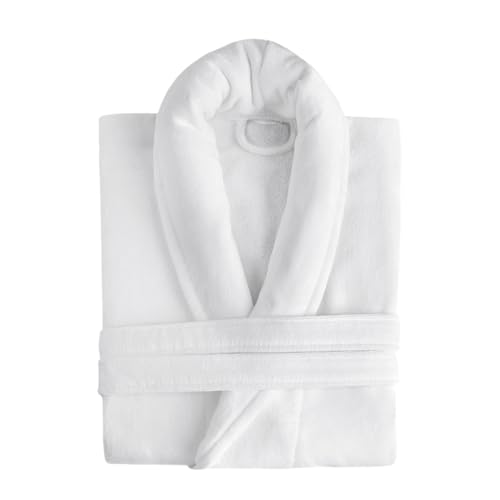 Classic Turkish Towels - Unisex Luxury Plush Velour Premium Cotton Bathrobe - Ultra Soft And Absorbent Long Robe4