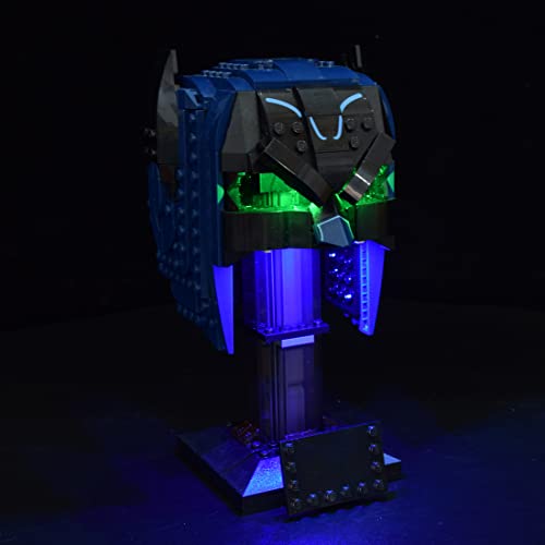 QLJBFU Kit d'éclairage LED avec boîtier à Piles pour Legos 76238 Classic TV Series Batman Cowl, Compatible avec Legos 76238 (LED Incluse Uniquement, Pas de modèle Legos) - Vert