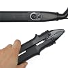 Hair Extensions Tool Kits with Fusion Heat Iron Connector Wand US Plug 50 Pcs Single Hole Heat Shield Guards 10 Pcs Hair Clips 50g Keratin Beads (Black A Head) #3