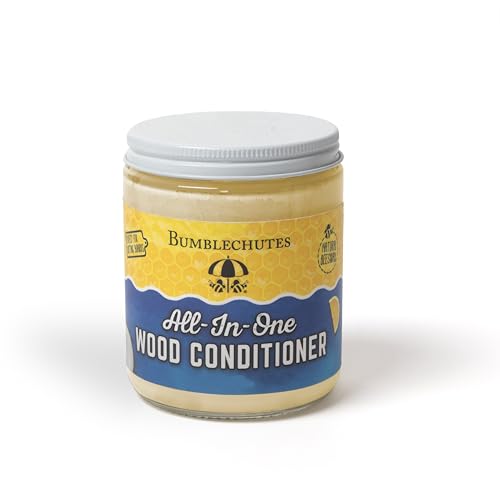 Bumblechutes All-In-One Natural Wood Conditioner - Non Toxic Wood Cutting Board Oil - Kitchen Safe Food Grade Oil for Wooden Utensils - Spoon Butter for Cutting Board Care – Made in USA – 4 oz