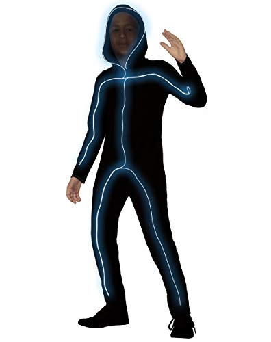 Disfraz de niño figura de palo azul XL con luces miniatura 2