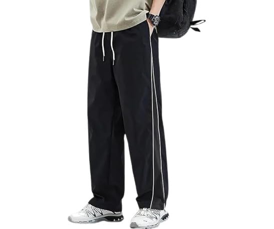 Image of O3e Light Fit Straight Fit Track Pants for Men High Rise Ankle Length Gym Lower Quick Dry Polyester Blend Sports Joggers Drawstring Zipper Running Training Casual Wear