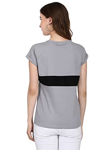 Image of GRECIILOOKS Women's Regular Fit Plain Top with Half Sleeves for Office Wear, Casual Wear, Under 399 Top for Women /Girls (Pink Large)