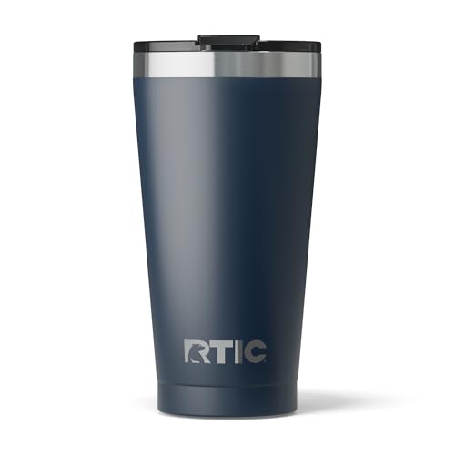 Rtic Ceramic Lined Travel Mug Review: Ultimate Insulated Coffee Companion 7 RTIC 16oz Essential Pint Tumbler with Lid, Insulated, Stainless Steel, Metal, Double Wall Vacuum-Insulation, Ceramic Lined, Portable Travel Cup for Beer, Iced Coffee, Tea, Hot and Cold Drink, Navy