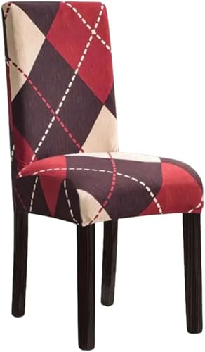 Image of Styleys Chair Covers for Dining Room, Stretch Dining Chair Cover, Washable Spandex Kitchen Chair Slipcovers (Set of 1, Rose Blanket Pattern, SD3224)
