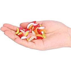 Mini Señuelos De Pesca Señuelos de Pesca Blandos, Forma de Gusano de Larva de Gusano de tamaño Mini Pesca señuelo de sábalo de Cebo Suave Herramientas de Aparejos de Pesca de Color Mixto(100pcs)