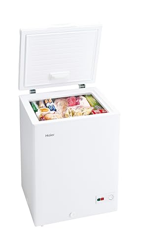 undefined ハイアール(Haier) 冷凍庫 142L 幅63cm 上開き 直冷式 急冷凍 キャスター付き JF-HSC14A(W) ホワイト バスケット付き LED庫内灯 静音 の商品画像 1