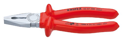 Alicates de combinación Knipex con aislamiento 1000 V para cortes limpios de 8 pulgadas