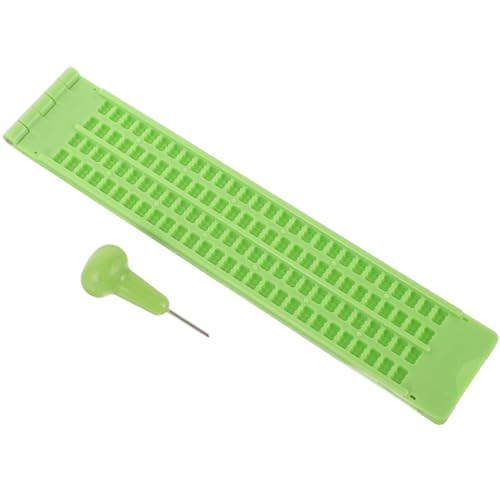 LALADEFIEE Kit Écriture Braille avec Stylet Ardoise Plastique Lignes Cases Tablette Écriture pour Aveugles et Malvoyants Cadeau Pratique pour Apprentissage