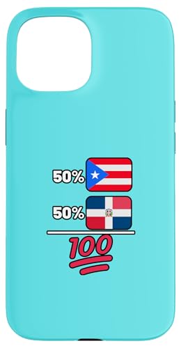 プエルトリカン プラス ドミニカの遺産の国旗 スマホケース iPhone 15 用