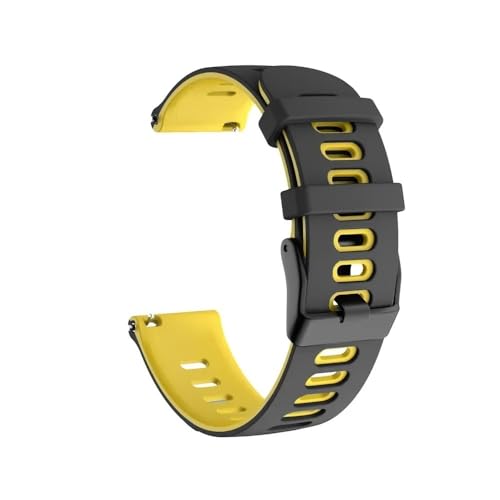 SRMVRNKNNK 22mm 20mm �V���R���X�g���b�v Fit For Garmin �ɓK�� Fit For Forerunner 55 158 245 165 745 965 255 265 ���y�����p�X�|�[�c�u���X���b�g(Black yellow