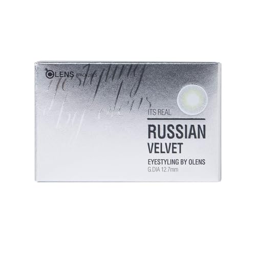 OLENS Monthly Color Contact Lens - 1Month Coloured Contact Lens (Monthly Disposable / 2Pcs), Russian Velvet Grey