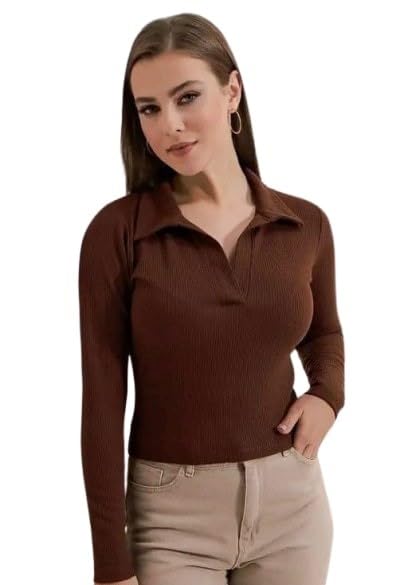 Elegant Full Sleeve Collar Top & Tunic for Women & Girls