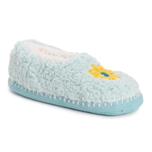 MUK LUKS Women's Sherpa Ballerina Slipper with Applique