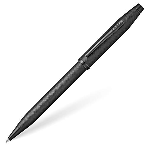 Image of Cross Century II Black Micro-Knurl Refillable Ballpoint Pen - Medium Point, Black Ink, Presented in a Luxury Gift Box