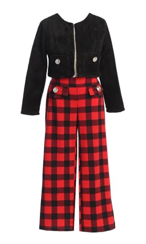 Dreamer Little Girls Long Sleeve Cardigan Sweater Open Shrug Front Pant Set
