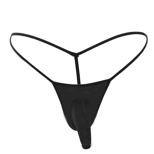 Mens Sexy Ice Silk Underwear Ultra-Thin Sexy Hollow Briefs Low Rise Thong G-String Elephant Nose Sissy Panties