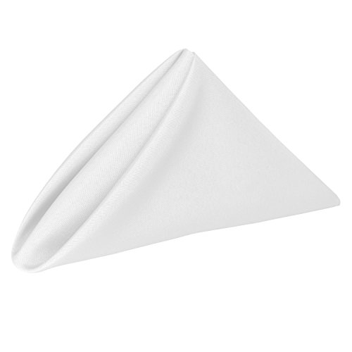 Ultimate Textile -1 Dozen- 17 x 17-Inch Polyester Cloth Napkins White