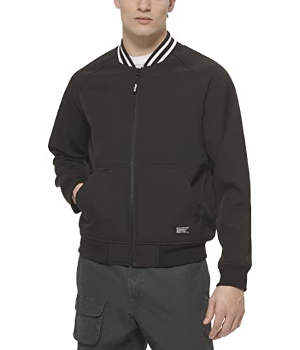 Levi's Men's Softshell Varsity Bomber Jacket, Black, Large