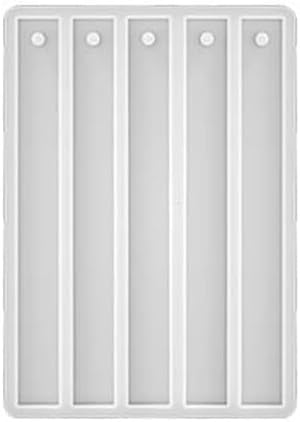 Rectangle Silicone Bookmark Mold DIY Making Epoxy Resin Jewelry Transparent Mold with Hole for DIY Crafts, Bookmark, Jewelry