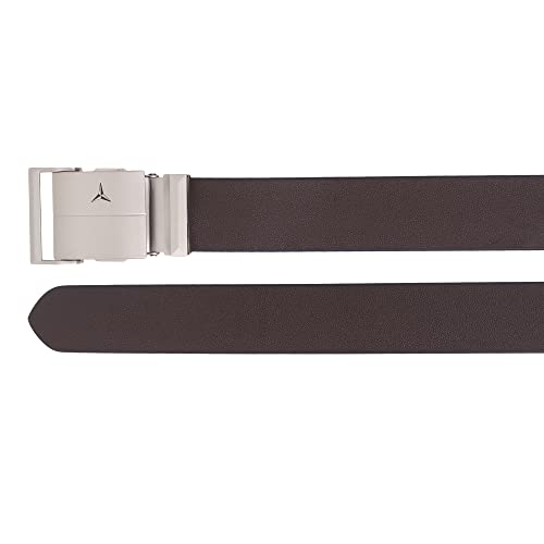 Image of Men's Formal Genuine Leather Auto-lock Adjustable Belt (JAFA-42-BL)