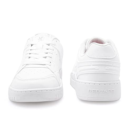 Image of Red Tape Women's Sneakers White Pu Round Lace-Up Lightweight Comfort