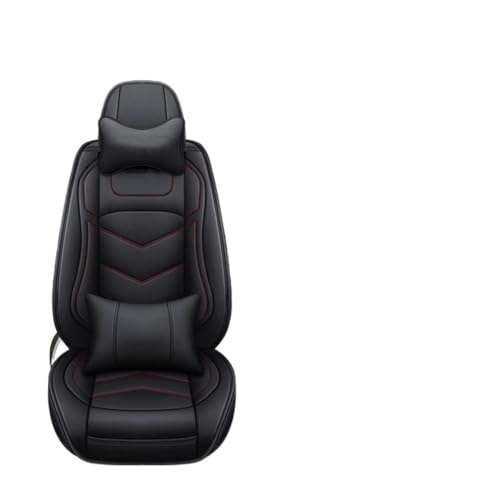 Housses de siège en cuir de haute qualité pour Renault Captur avec lignes de surpiqûre rouges