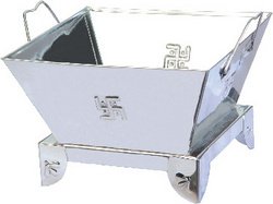 SPHINX Small Steel Hawan Kund for Pooja rituals- 5 x 5 x 4 inches ( CHECK PRODUCT DIMENSION BEFORE BUYING)