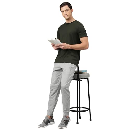 Image of Van Heusen Men's Crew Neck T-Shirt - Soft & Breathable Cotton | Regular Fit | Comfortable Everyday Casual Wear | Short Sleeves | Summer Favorite |Solid Colors | Style 60052|Available in Pack of 1 & 2