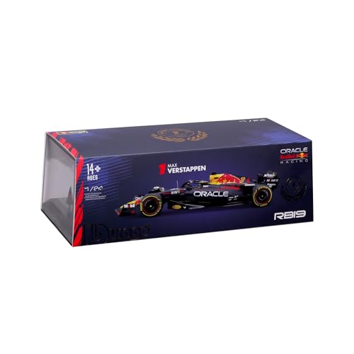 Bburago Formula 1 RED BULL RACING RB19 2023 WITH HELMET VERSTAPPEN 1:24 Scale Die-Cast Collectible Race Car - Image 3
