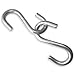 Logiim 4 Pcs Heavy Duty S Hooks 3.3 Inch - 304 Stainless Steel Hammock Hooks 557 lbs Capacity - for Swing, Garage Storage, Tent, Workshop (Industrial Strength)