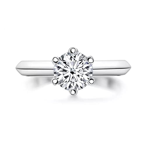 Cadeau de mariage bague Moissanite 2 Carats pour femme en argent véritable 925