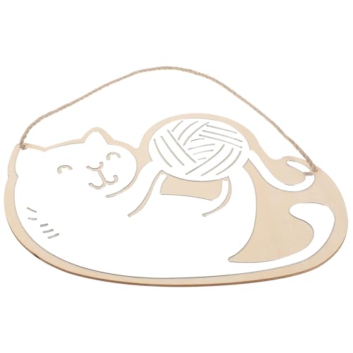 HEALEEP Miroir Mural en Bois de Chat, Décoration Murale Élégante, Miroir de Maquillage Suspendu pour Chambre et Salon, Accessoire Déco Original et...