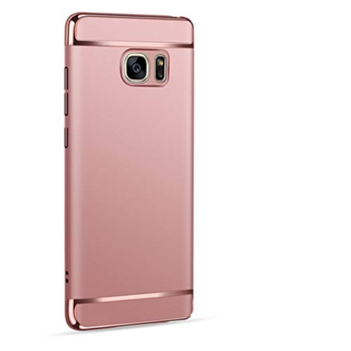 Sophili 3 in 1 Hard Case for Samsung Galaxy Note 5 Anti-Scratch Shockproof Electroplate Cover Snap on Protective Case - Rosegolden