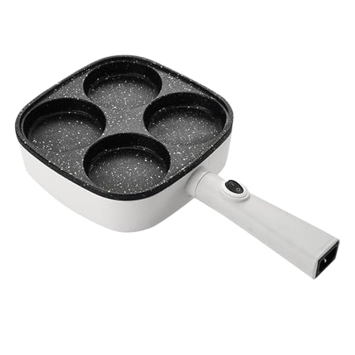 Image of Electric Skillet Non-Stick Square Pan | Multi Cooking Electric Fry Pan with Tempered Glass Lid (4 Hole)