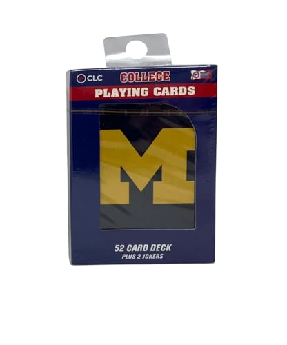 Pro Specialties Group NCAA Playing Cards Classic Playing Cards, Team Colors, One Size… (Michigan Wolverines)