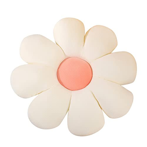 Uposao Coussin d'oreiller De Fleur De Marguerite Oreiller De Sol à Fleurs Mignon Peluche Coussin De Decoration Forme De Fleur pour Filles Jouets en Peluche Coussin De Chaise, 40cm Cover