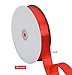 TONIFUL 1 Inch x 100yds Red Satin Ribbon, Thin Solid Color Valentine Ribbon for Gift Wrapping, Crafts, Hair Bows Making, Wedding Party Decoration, Sewing, Invitation Cards, Floral Bouquets, Christmas