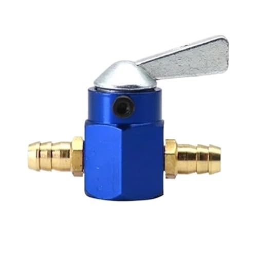 Grifo de gasolina de moto con válvula de corte estanco en línea de 6mm y 8mm azul