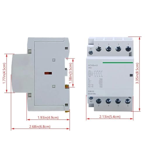 Contacteur modulaire HCH8s-63 pour automatisme domestique 24V - 5