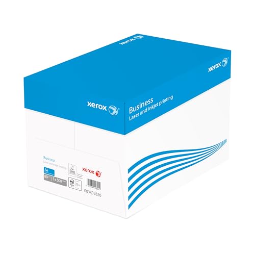 Xerox 003R91820 Business Kopierpapier, Druckerpapier, Universalpapier DIN A4 80 gr./m² 2.500 Blatt Karton (500 Blatt), weiß