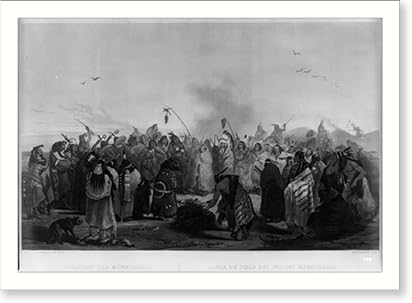 Miniatura 2 de Historic Framed Print, Scalptanz der Mönnitarris Danse du scalp des indiens Meunitarris.dessiné d'après nature par Ch. Bodmer  gravé par Ch. Vogel.,