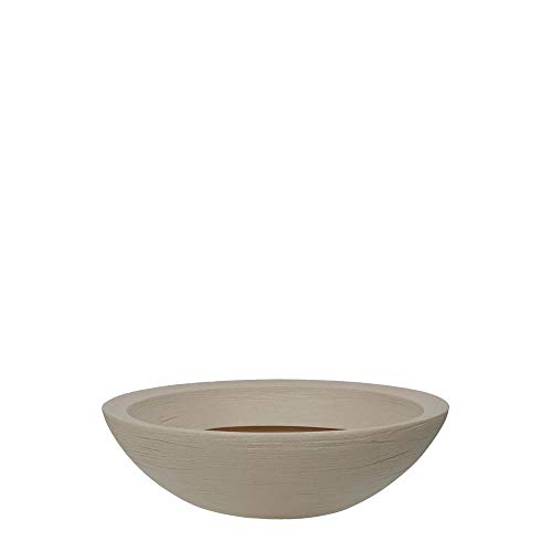 Vasart Terra Vaso de Flores Bowl, Granito Areia, 55x16cm