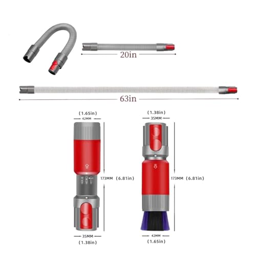 Boquilla de aspiradora compatible con Dyson V11 V10 V8 cepillo para polvo extensible 4