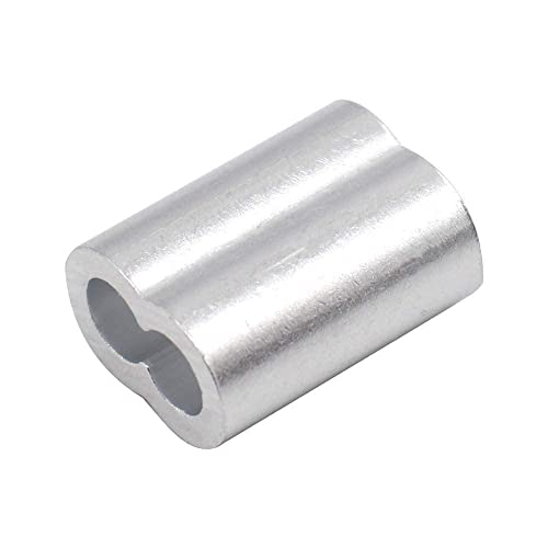 Aluminum Crimping Loop Sleeve For 1/8" Diameter Wire Rope And Cable, (Pack Of 100) #TOP3
