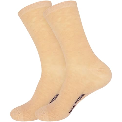Image of BambooMN Unisex Men and Women's Rayon from Bamboo Wool Blend Athletic Crew Socks for Home, Travel, Work and Sport, 2 Pairs